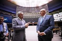 Prefeito Melo e o deputado Osmar Terra, proponente da sessão solene
