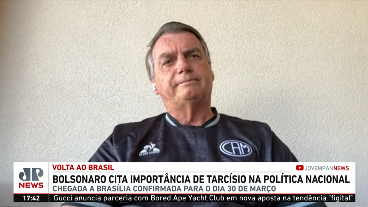 Jair Bolsonaro confirmou retorno em entrevista &agrave; Jovem Pan