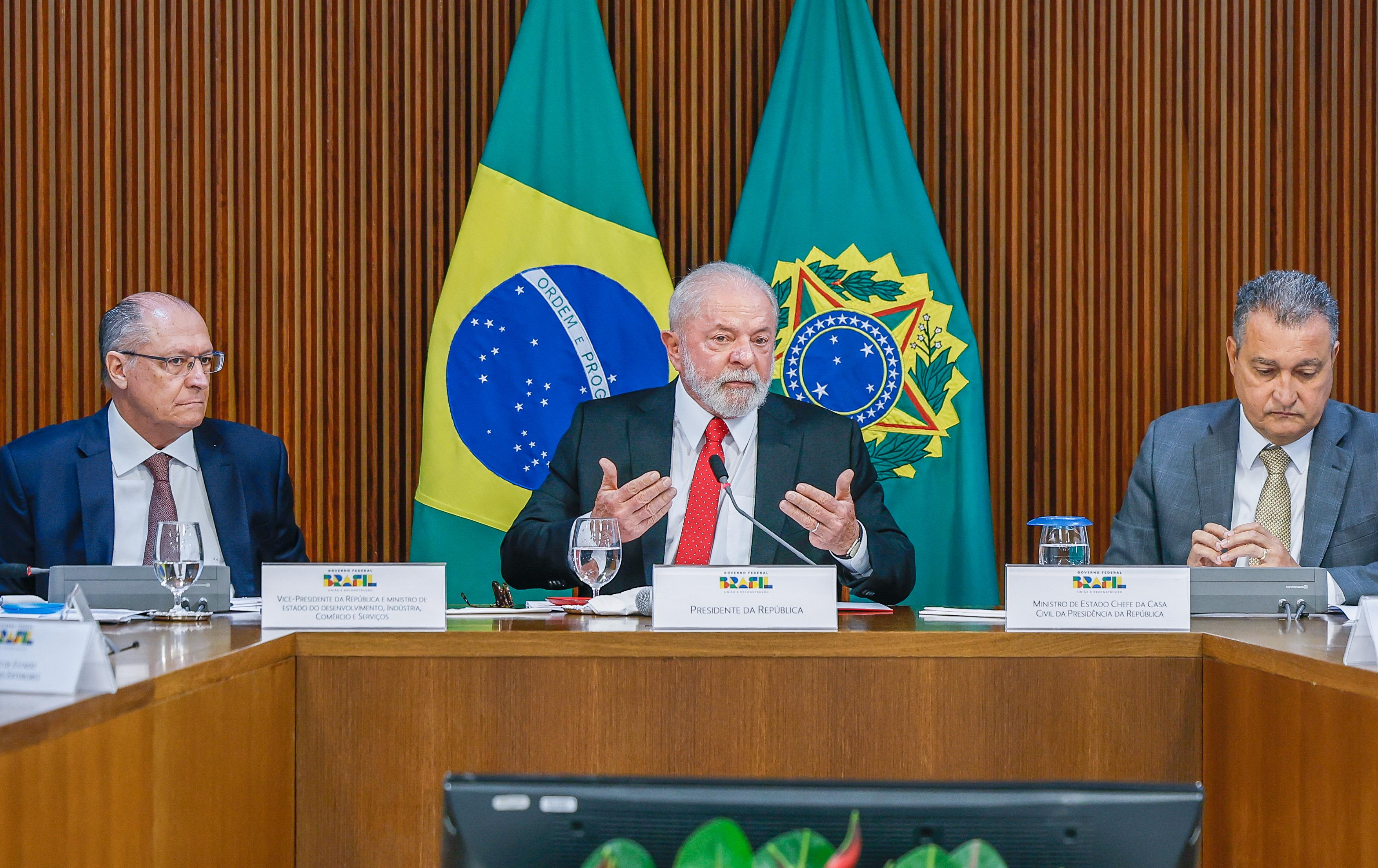 Presidente da Rep&uacute;blica, Luiz In&aacute;cio Lula da Silva durante reuni&atilde;o ministerial
