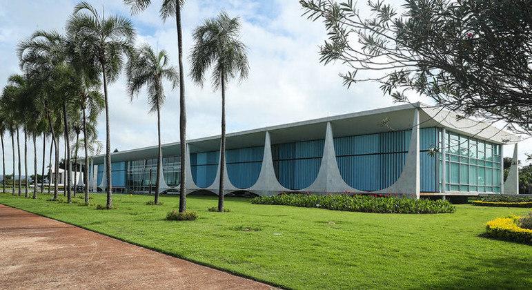Pal&aacute;cio da Alvorada, resid&ecirc;ncia oficial do presidente da Rep&uacute;blica, em Bras&iacute;lia