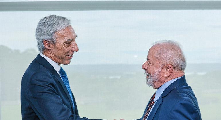 Presidente da Rep&uacute;blica, Luiz In&aacute;cio Lula da Silva, durante encontro com o chanceler de Portugal