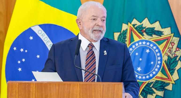 Luiz In&aacute;cio Lula da Silva (PT), presidente da Rep&uacute;blica, durante cerim&ocirc;nia no Pal&aacute;cio do Planalto