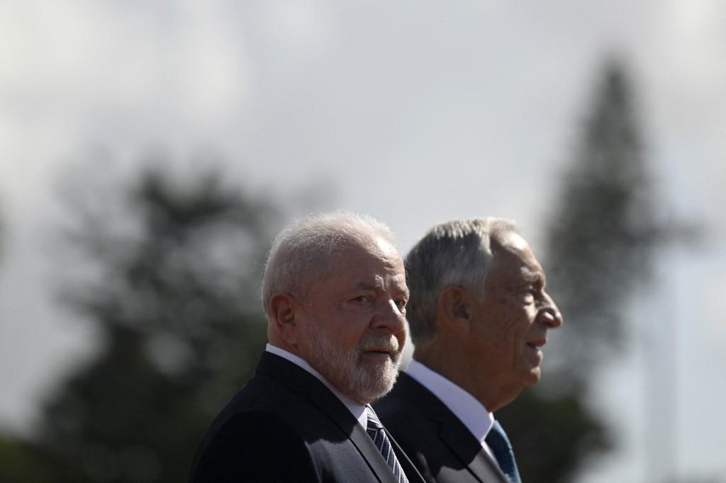 Lula em encontro com presidente portugu&ecirc;s Marcelo Rebelo 