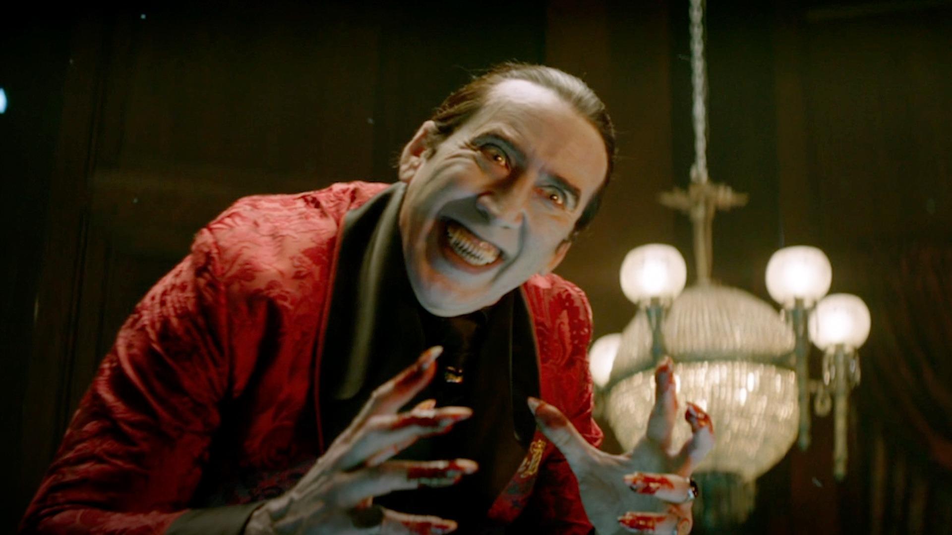 Conde Dr&aacute;cula (Nicholas Cage) mant&eacute;m Renfield em um relacionamento abusivo de quase cem anos