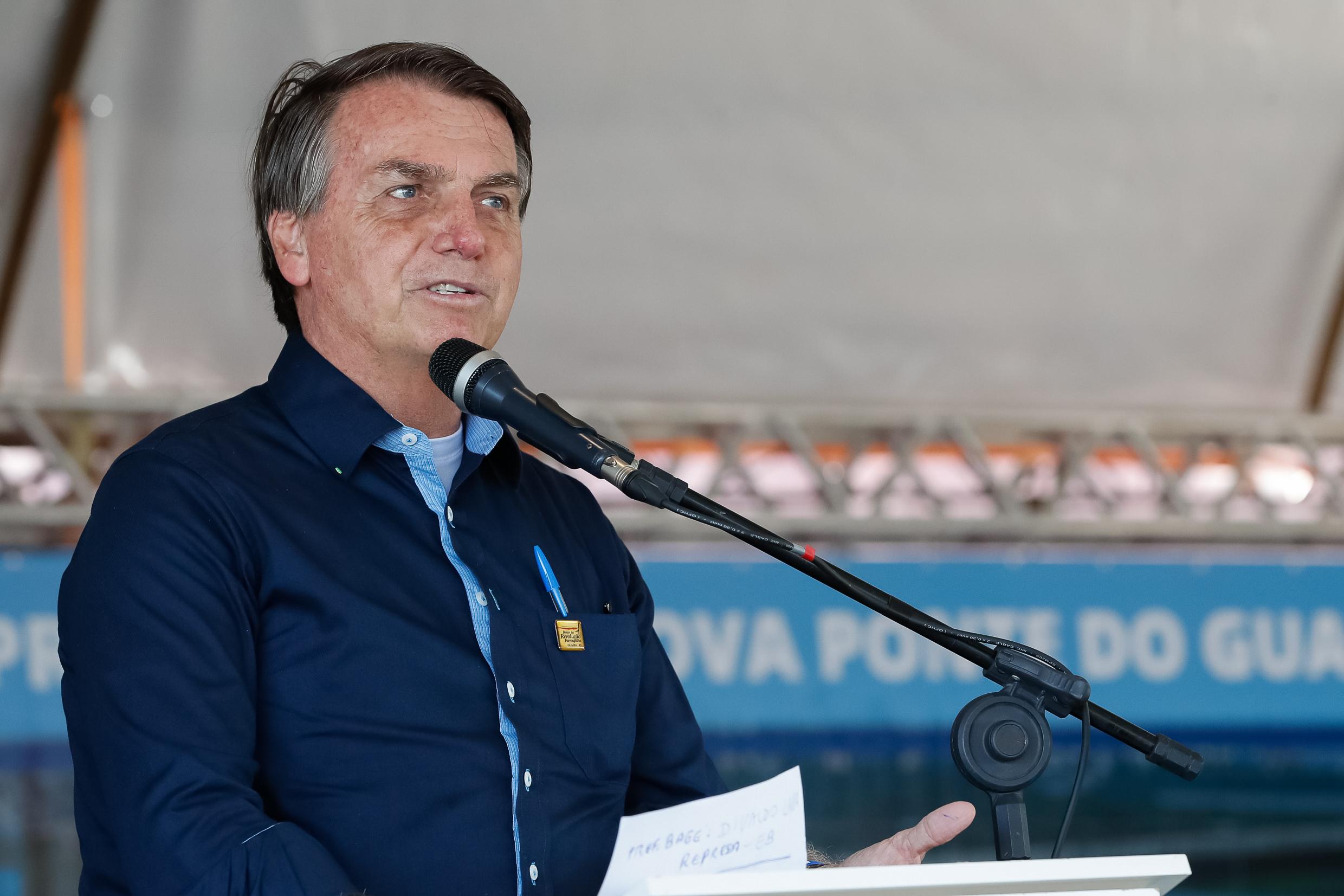 No final de 2020, o ex-presidente participou da inaugura&ccedil;&atilde;o de novo eixo da ponte do Gua&iacute;ba
