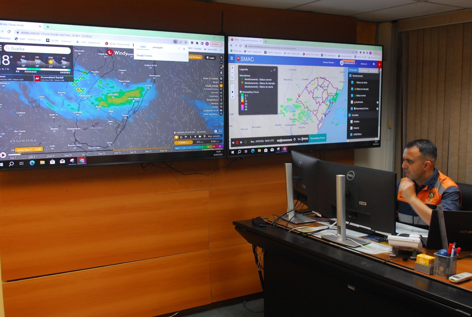 Defesa Civil seguia em alerta, monitorando situa&ccedil;&atilde;o no RS