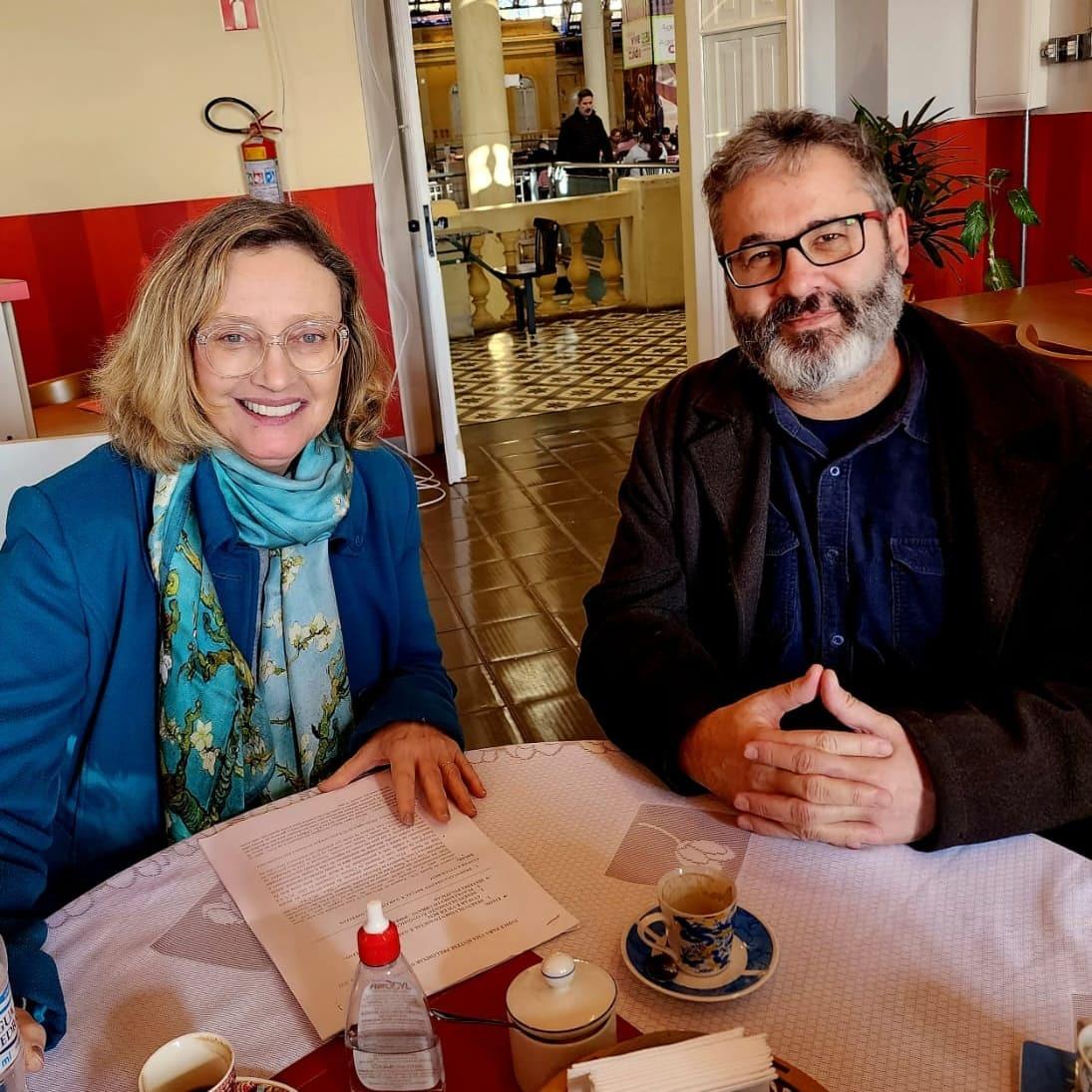 Maria do Ros&aacute;rio e Roberto Robaina conversaram sobre as elei&ccedil;&otilde;es do pr&oacute;ximo ano em Porto Alegre