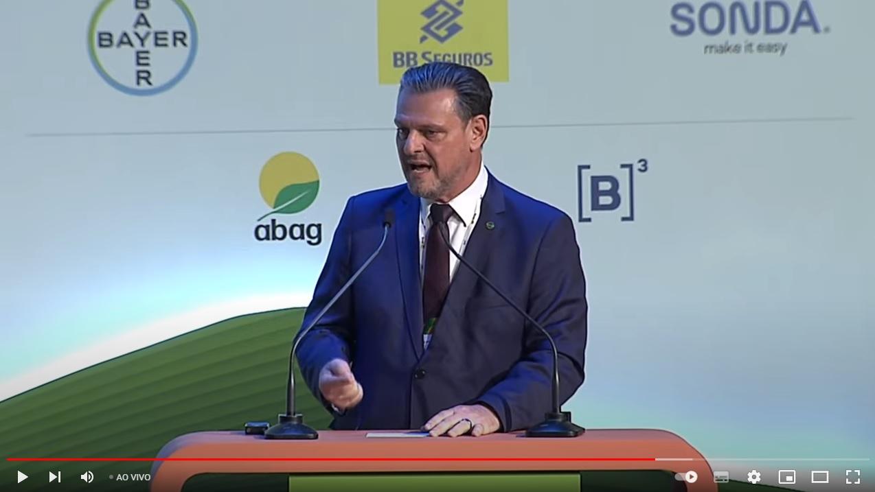 Carlos F&aacute;varo falou em evento promovido pela Associa&ccedil;&atilde;o Brasileira do Agroneg&oacute;cio e B3