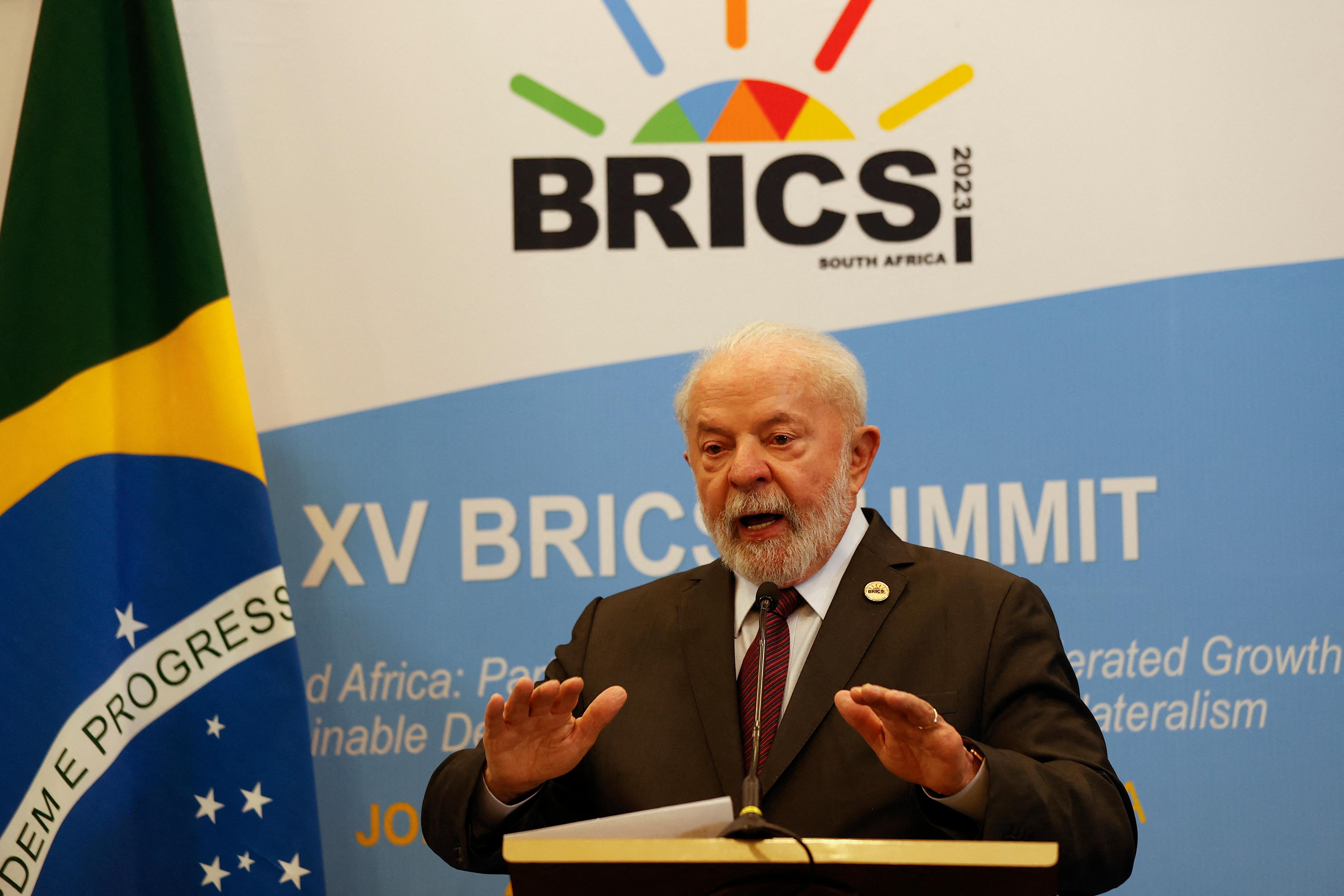 Lula concedeu coletiva de imprensa ap&oacute;s a C&uacute;pula do Brics