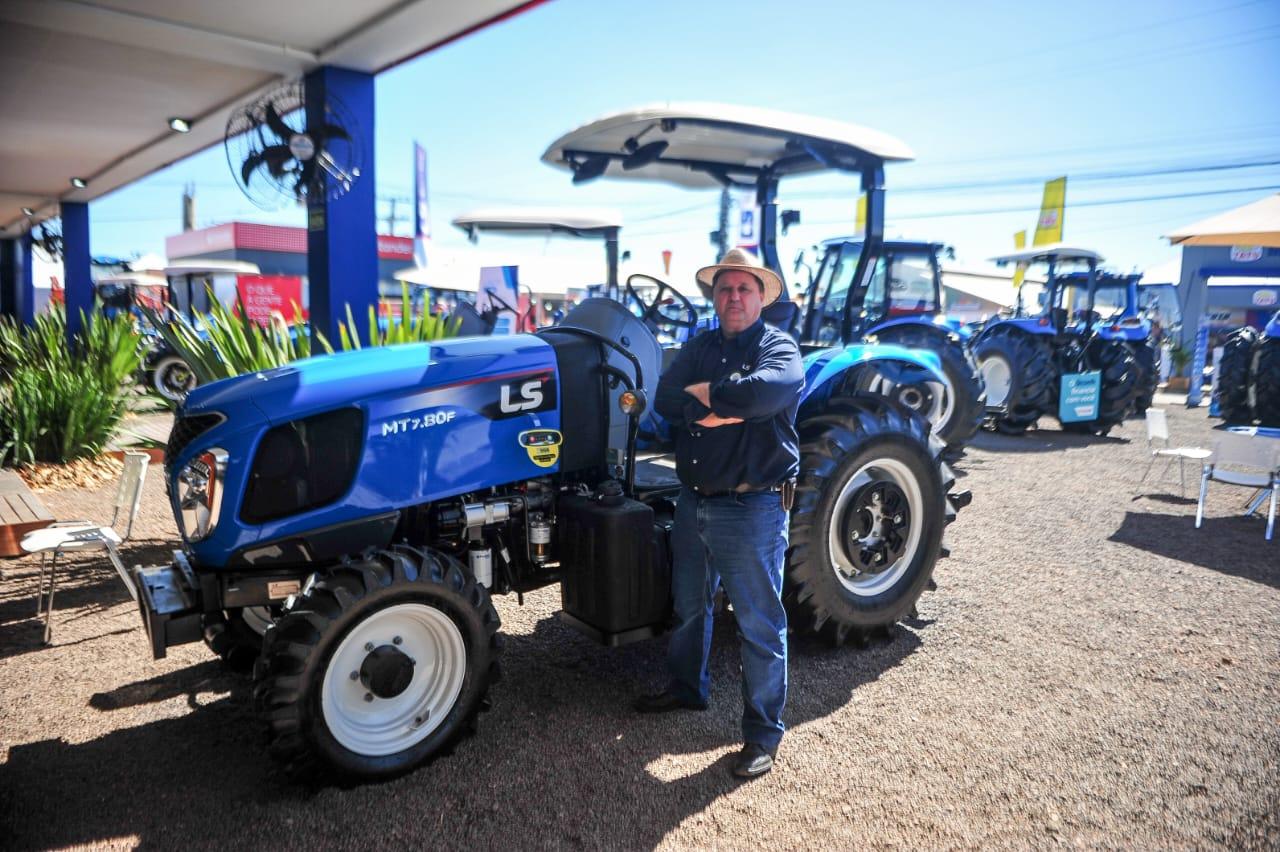 O MT7.80F, da sul-coreana LS Tractor, pode ser visitado na 46&ordf; Expointer.