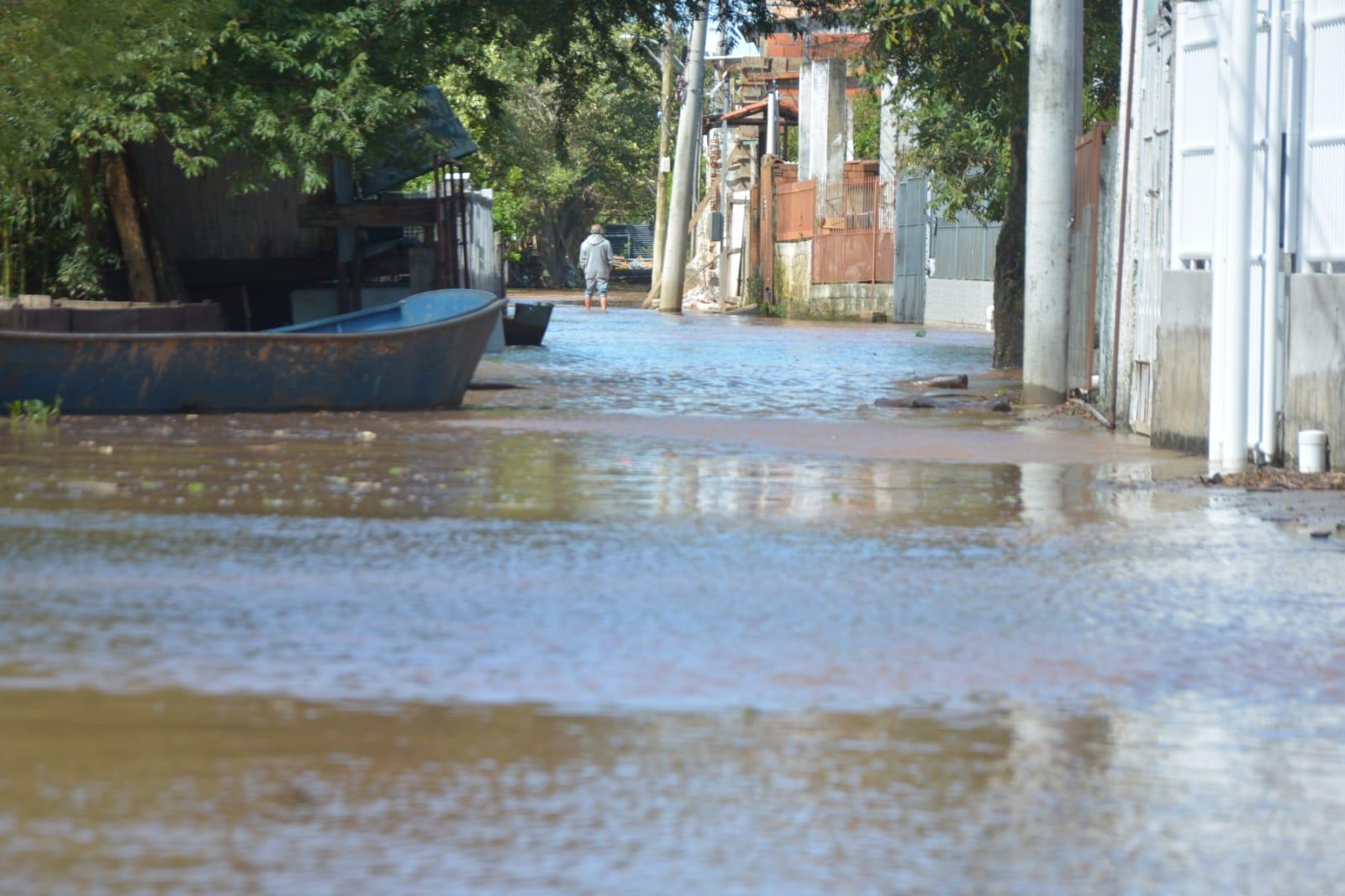 Na Ilha da Pintada, nos Arquip&eacute;lagos, algumas ruas j&aacute; est&atilde;o alagadas