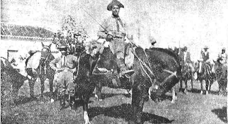 Cap. Carlos Sune, comandante do esquadr&atilde;o de lanceiros do Gal. Estacio