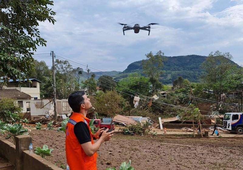 Governo federal enviou ao RS drones, que se somam aos pertencentes ao governo do estado