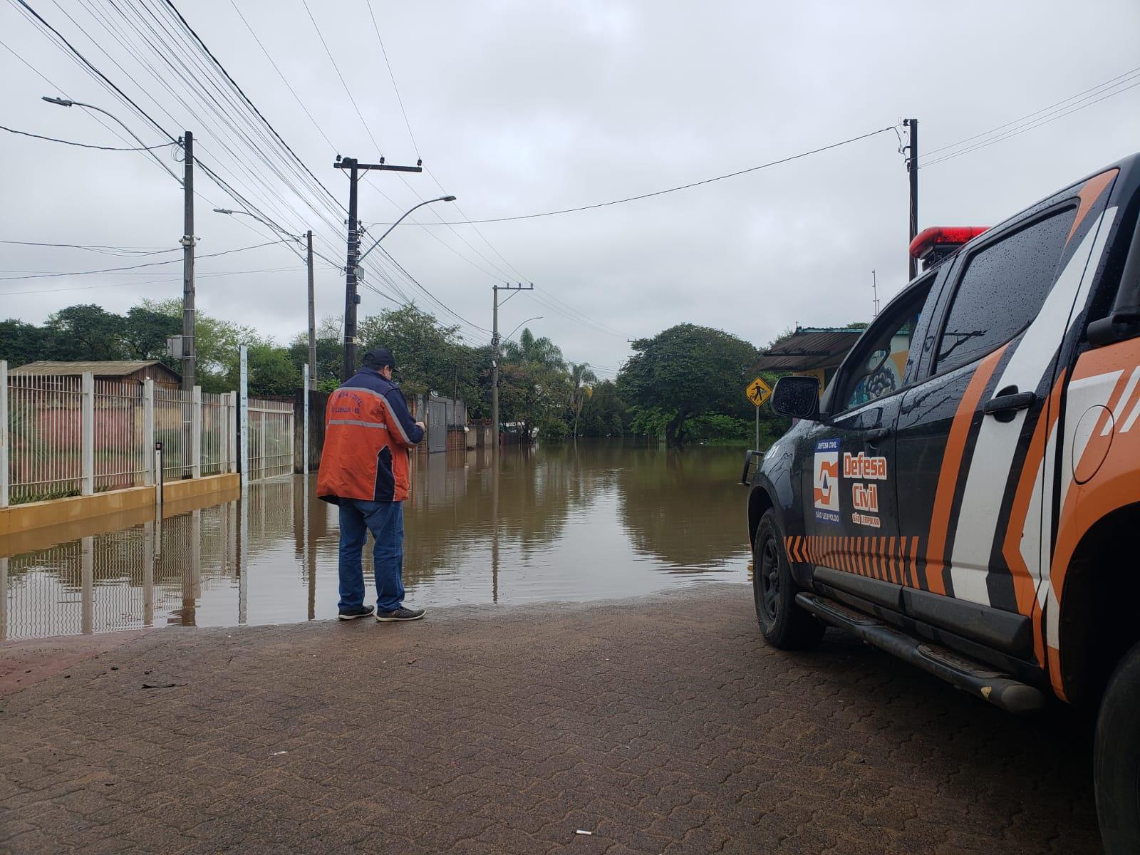 N&iacute;vel do Rio dos Sinos em S&atilde;o Leopoldo chegou a marca de 5,16m,