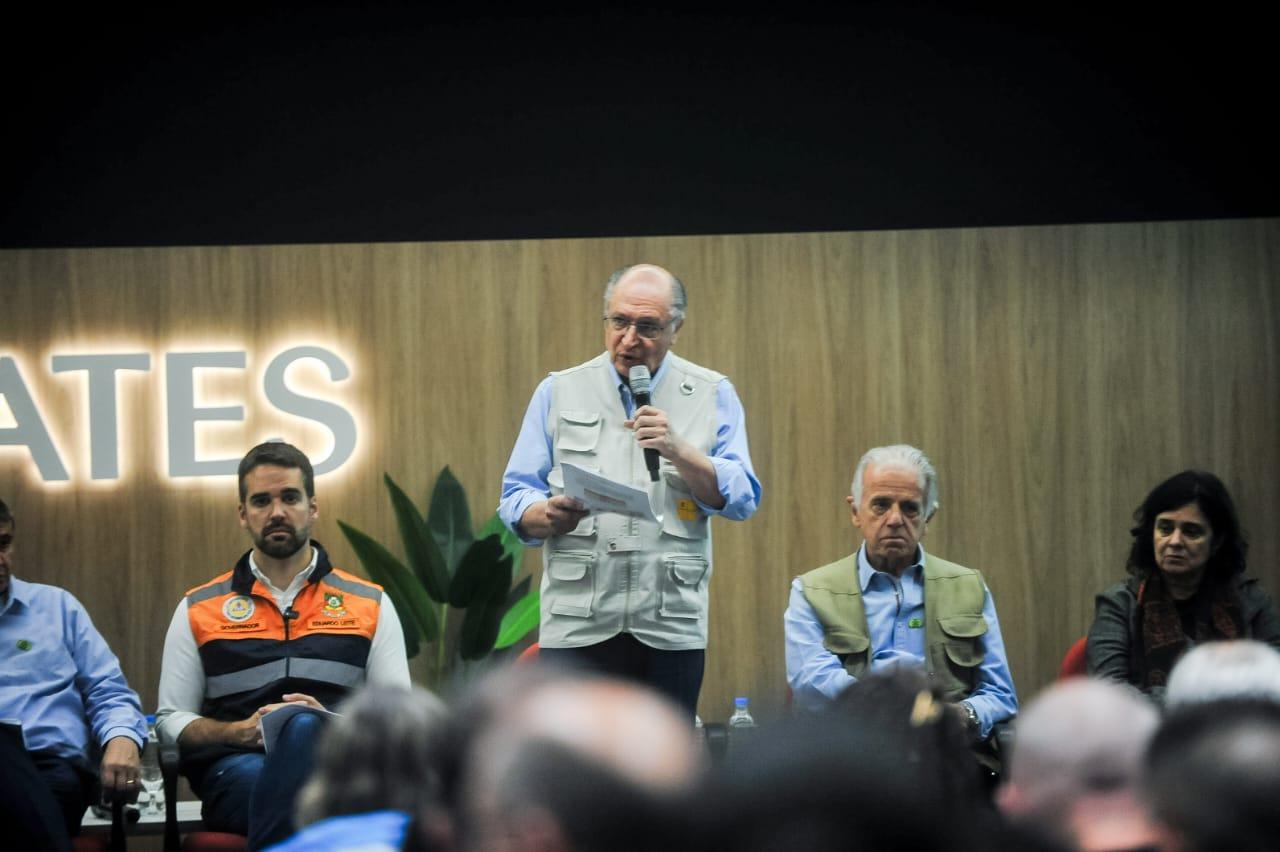 Alckmin est&aacute; no Rio Grande do Sul visitando as &aacute;reas atingidas pelas enchentes