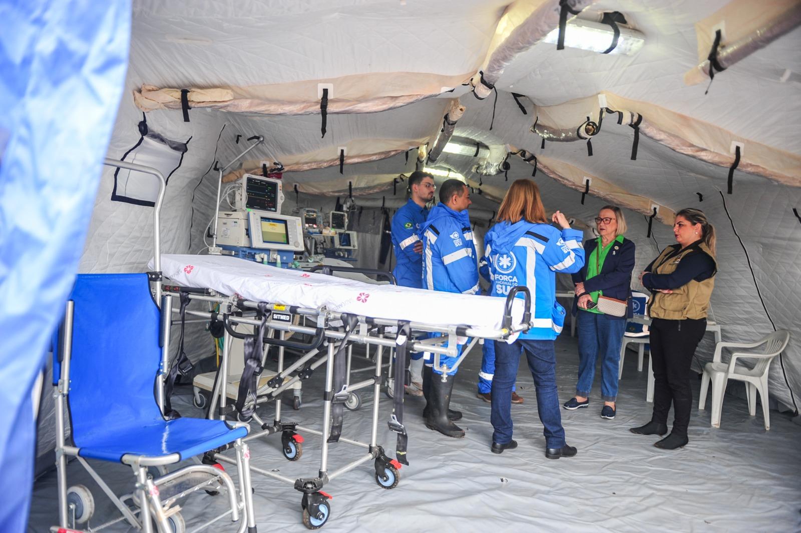 Hospital de campanha em Roca Sales