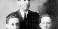 Alceu Wamosy, entre amigos, Pedro Cruxen (E) Antônio F. Cunha (D)