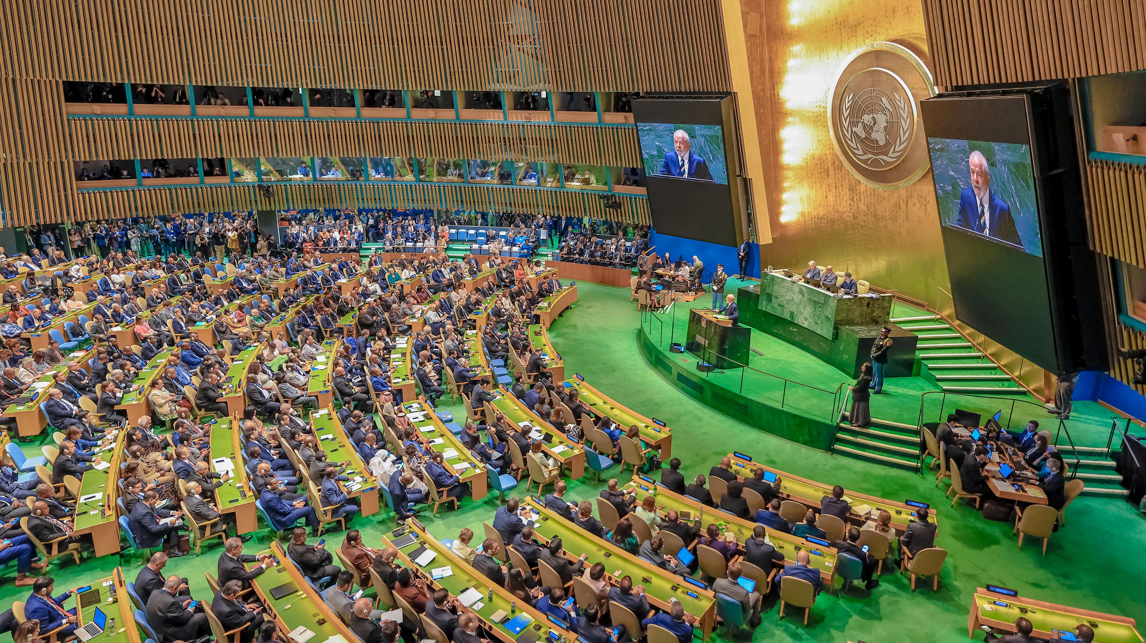 Lula durante discurso na ONU