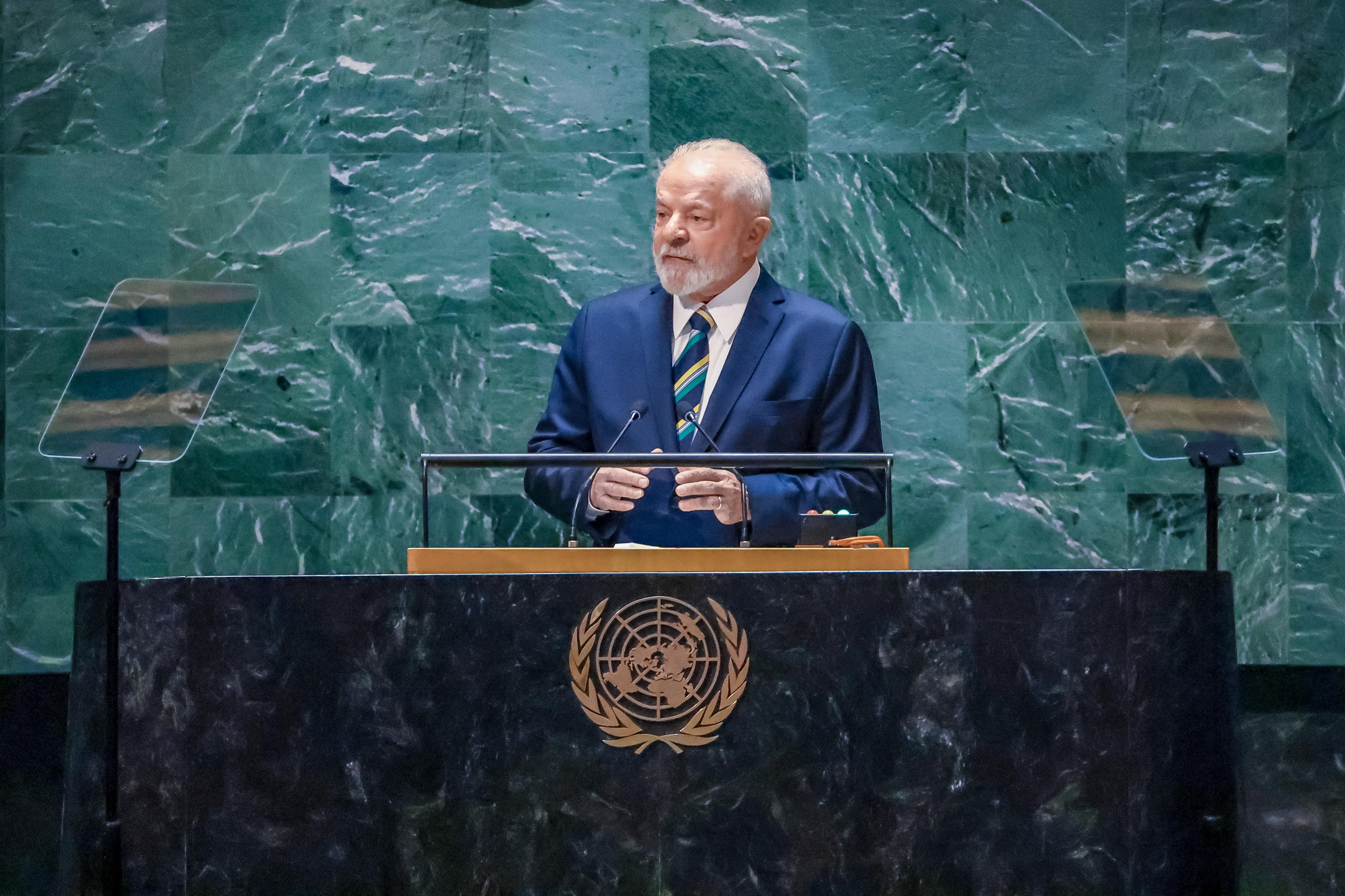 Lula durante discurso nos EUA 