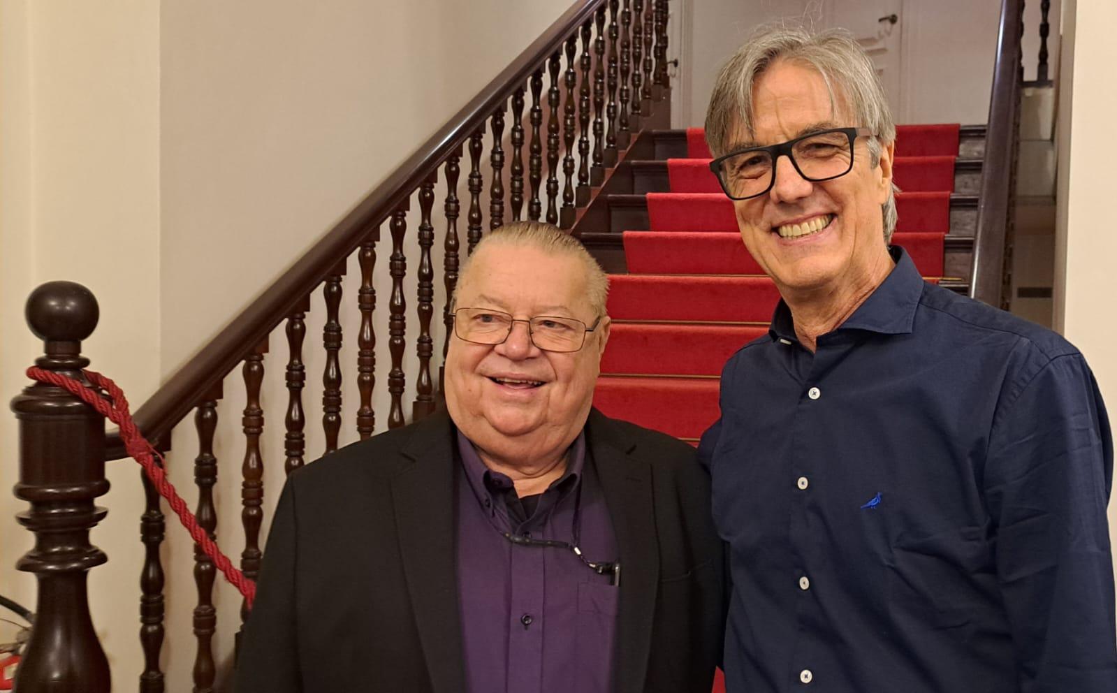 Geraldo Lopes e J&uacute;lio Conte em noite de &lsquo;Bailei na Curva&rsquo; no TSP