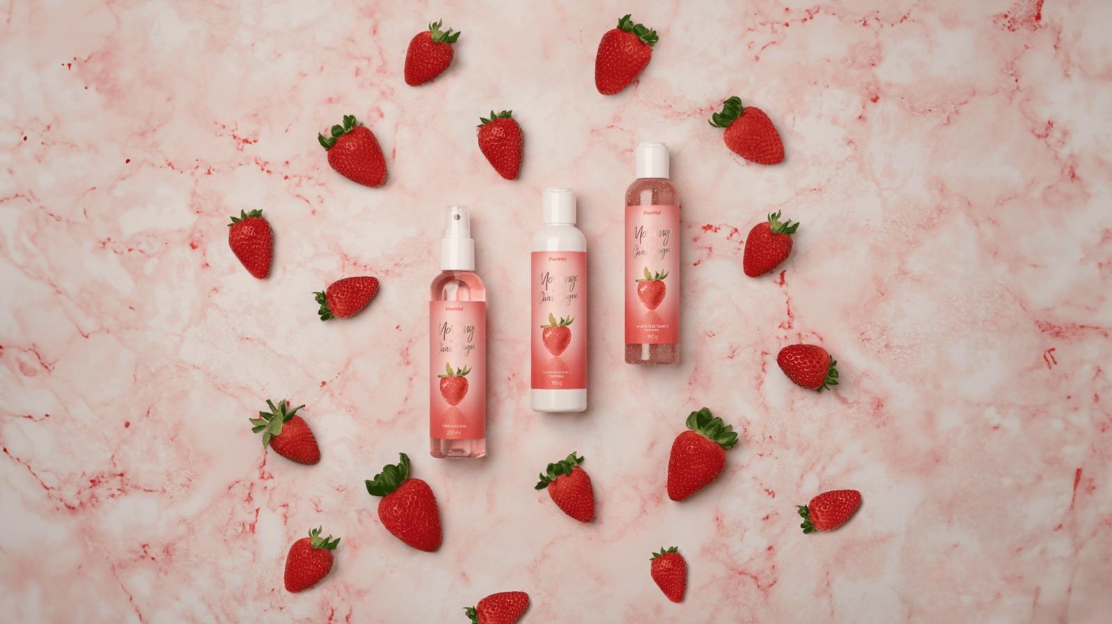 Linha Panvel Secrets voltou para as prateleiras na vers&atilde;o Morango com Champagne