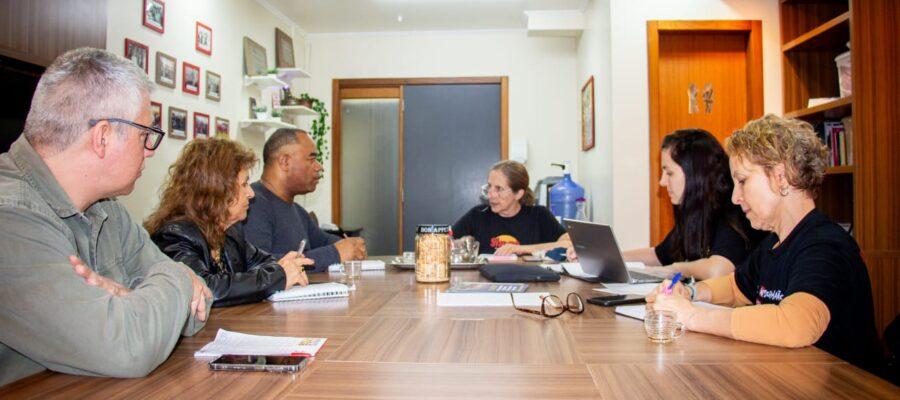 Representantes do Cpers, do Simpa e da Atempa se reuniram, no in&iacute;cio da semana para pensar estrat&eacute;gias