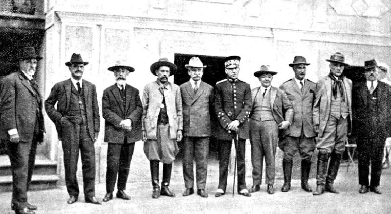 Setembrino de Carvalho, Assis Brasil e os chefes revolucion&aacute;rios em Bag&eacute;