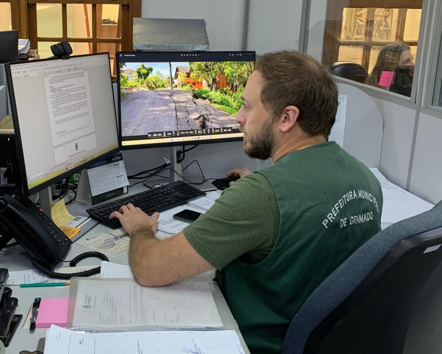 Equipe das Secretarias de Meio Ambiente e do Planejamento Urbano segue vistoriando as rachaduras