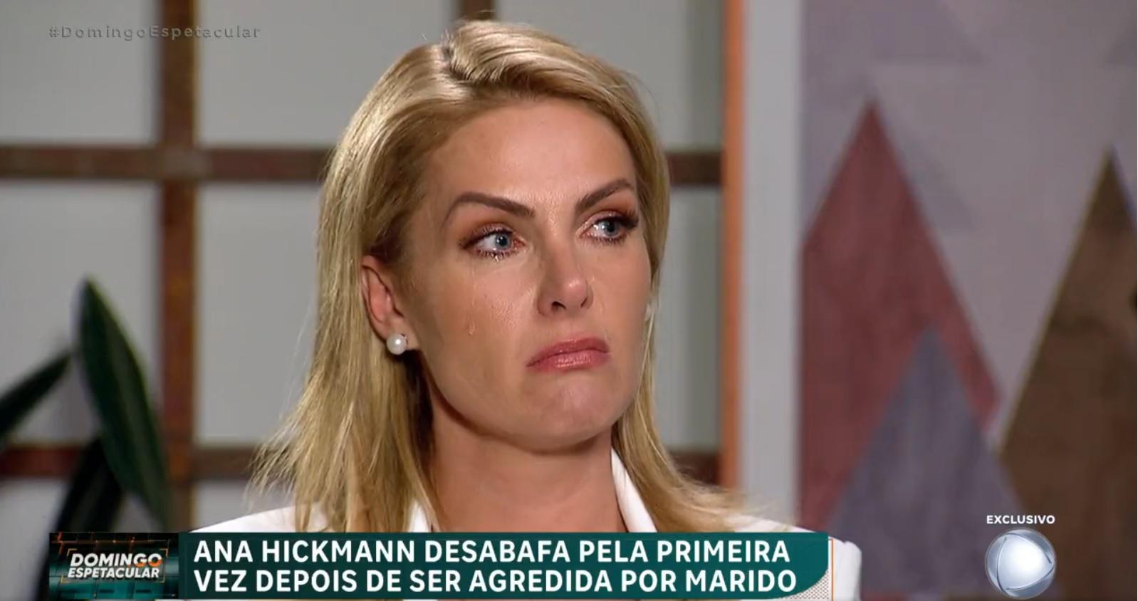 Ana Hickmann se emocionou ao falar sobre casos de viol&ecirc;ncia dom&eacute;stica que presenciou ainda na inf&acirc;ncia