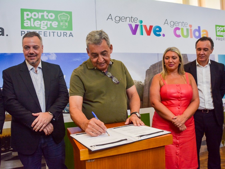 Prefeito Sebastião Melo assinou termo de cooperação com órgão nesta terça Prefeito Sebastião Melo assinou termo de cooperação com órgão nesta terça