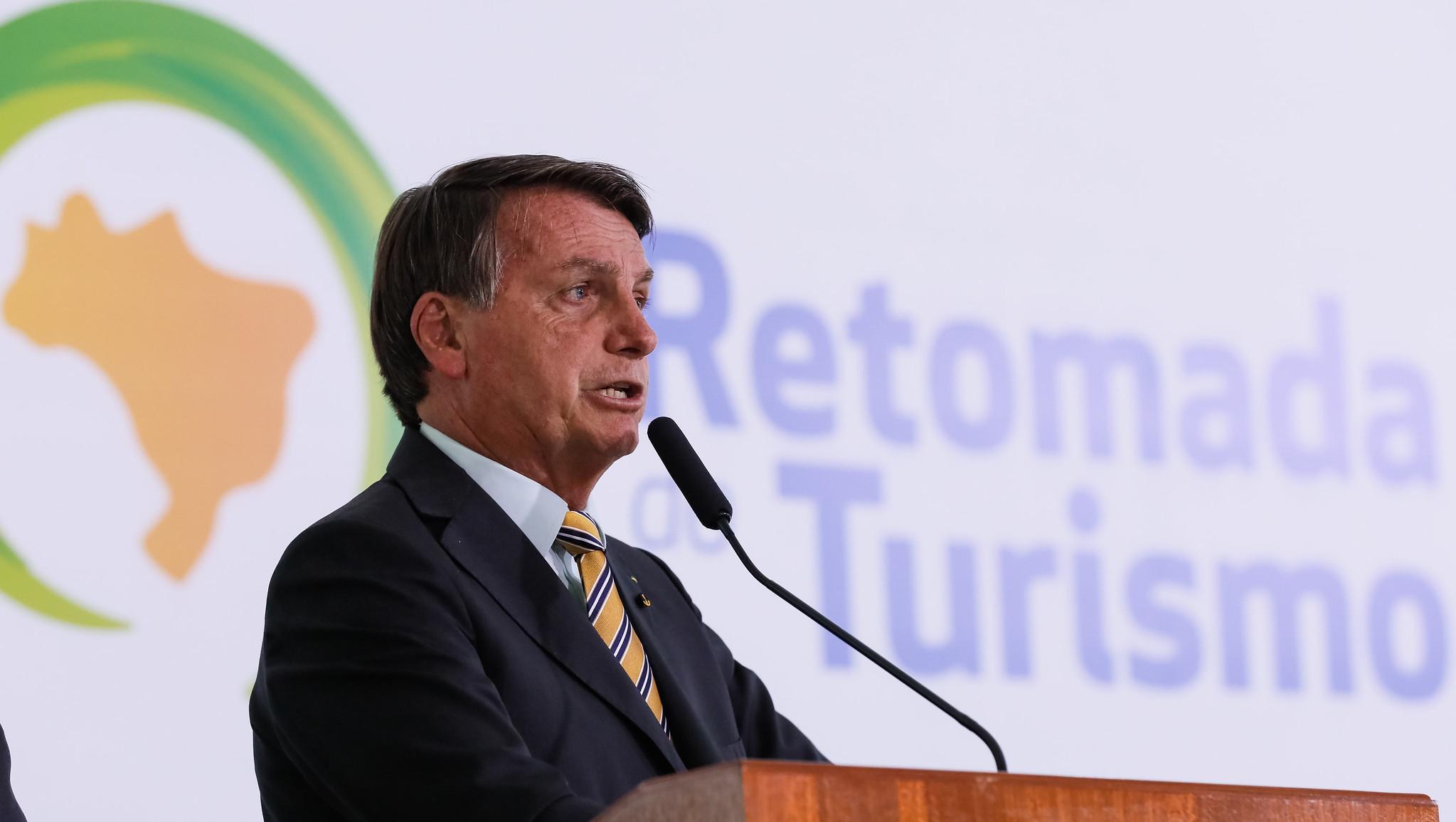Presidente falou durante coletiva de imprensa sobre retomada do turismo nesta ter&ccedil;a-feira