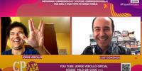 Jorge Vercillo participou da live em maio e brincou com o gesto do vida longa e próspera do Jornada nas Estrelas