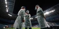O futebol profissional segue todos os protocolos de segurança contra a pandemia