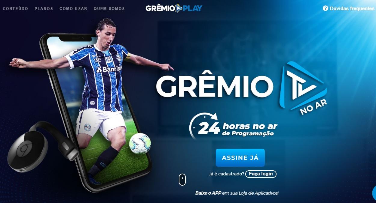 Gr&ecirc;mio Play oferece aos assinantes conte&uacute;do esportivo e de entretenimento em um &uacute;nico local