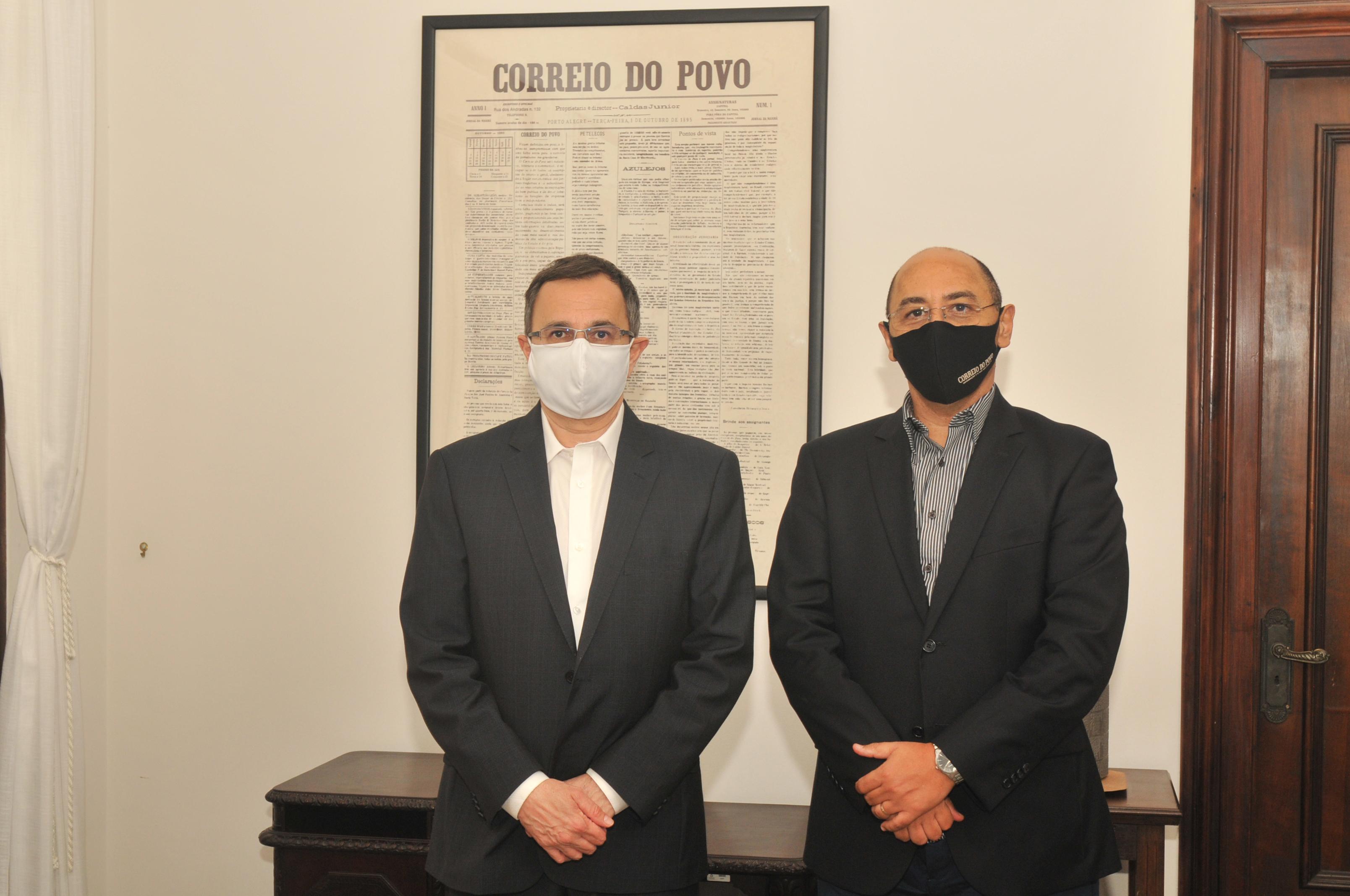 Anderson Mantei tamb&eacute;m visitou o Correio do Povo, onde foi recebido pelo diretor presidente do jornal, Sidney Costa