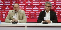 Presidente do Inter, Alessandro Barcellos (E), anunciou esta semana o novo vice de futebol, Emilio Papaléo Zin (D)