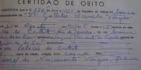 Certidão de óbito de Getúlio Vargas.