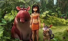 A pequena Ainbo parte ao lado dos guias espirituais Tantan e Dillo para tentar salvar sua aldeia