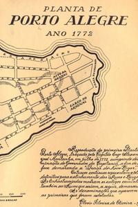 Mapa retrata como seriam as primeiras ruas de Porto Alegre nos anos de 1770
