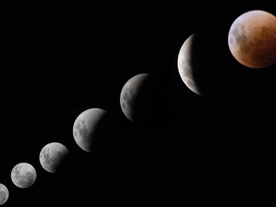 Eclipse lunar chama a atenção em Pelotas  Eclipse lunar chama a atenção em Pelotas
