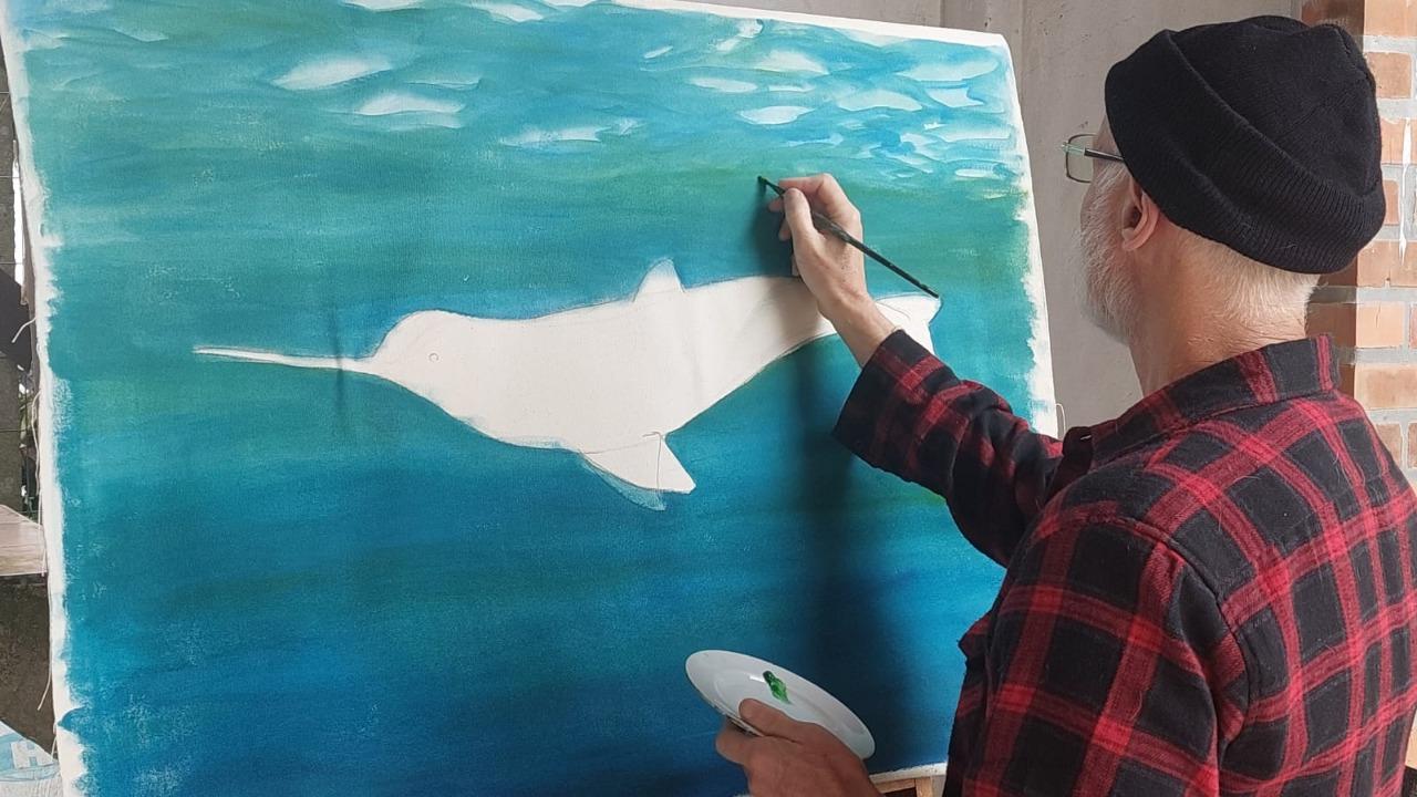 Pinturas em tela retratar&atilde;o a esp&eacute;cie e o ambiente onde ela vive