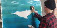 Pinturas em tela retratarão a espécie e o ambiente onde ela vive