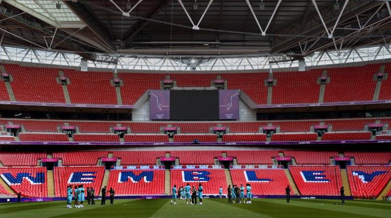 O hist&oacute;rico Est&aacute;dio de Wembley ser&aacute; palco, neste domingo, da final da Eurocopa 2020