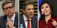 Roberto Campos Neto, presidente do BC, e os ministros Fernando Haddad e Simone Tebet