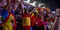 Torcedores comemoram vitória da Espanha 