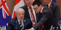 Luiz Inácio Lula da Silva participou da abertura da Cúpula do G20, neste sábado 