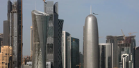 Vista do moderno centro de Doha, capital do Catar.