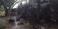 Chuva com vento forte atingiu a região Central do Rio Grande do Sul