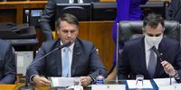 Jair Bolsonaro ao lado de Rodrigo Pacheco