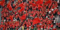 A seleção chinesa esta lutando para participar da Copa do Mundo de 2022